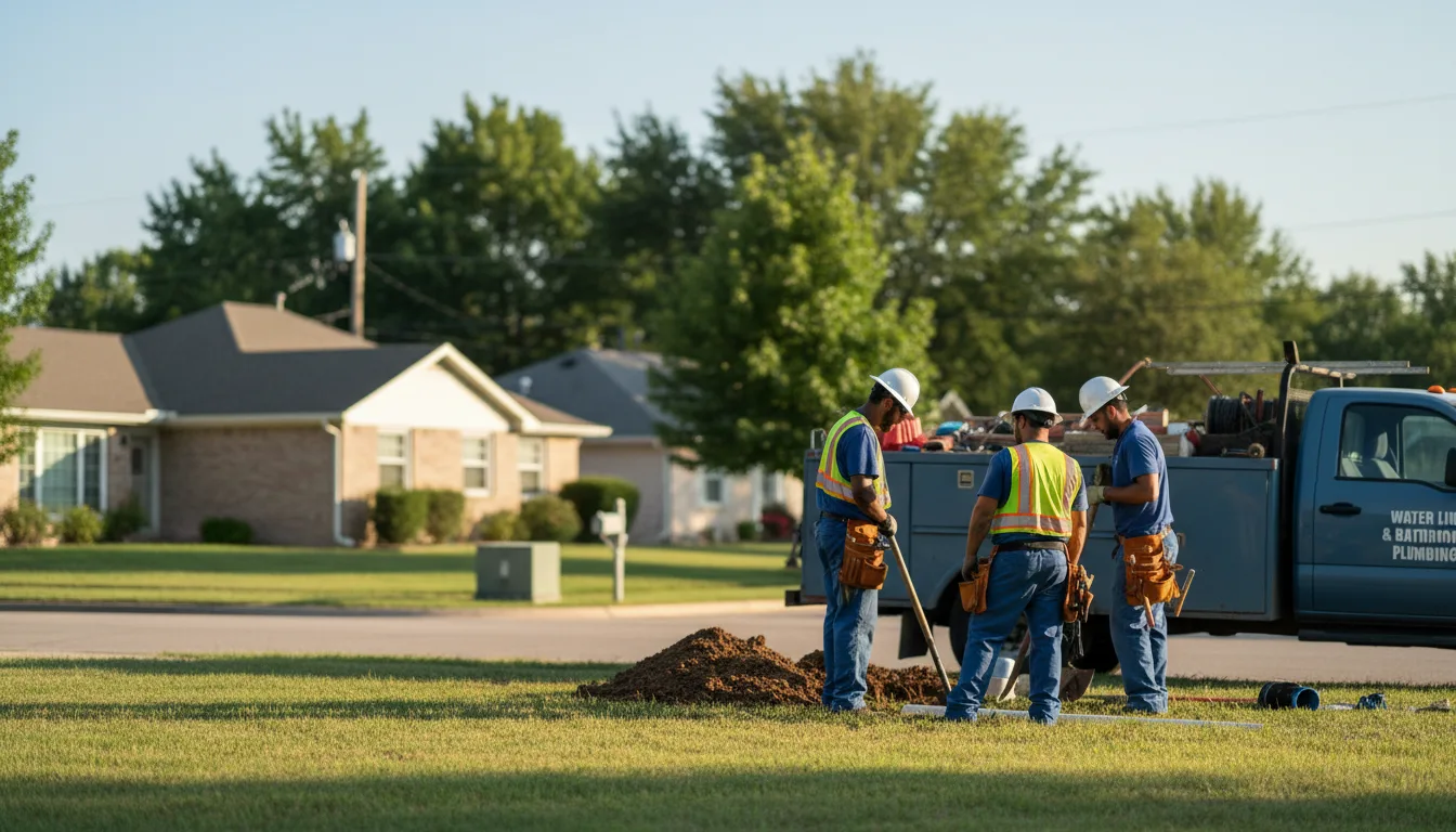 Residential water line and bathroom plumbing service in Booneville, IA